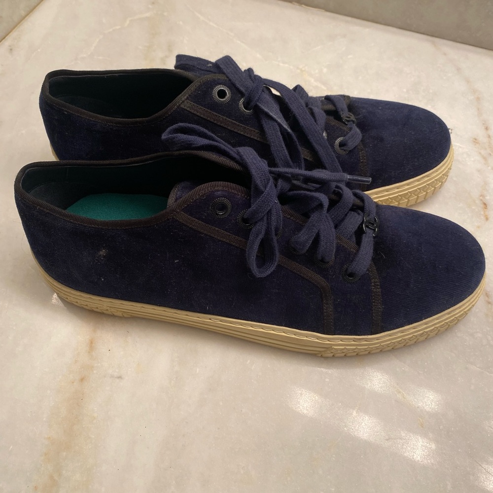 Authentic CHANEL Navy Sneakers